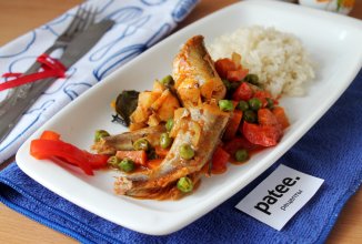 Путассу тушенная с овощами