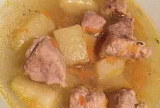 Суп из постной свинины