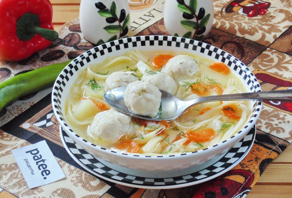 Суп с фрикадельками и лапшой рецепт с фотографиями