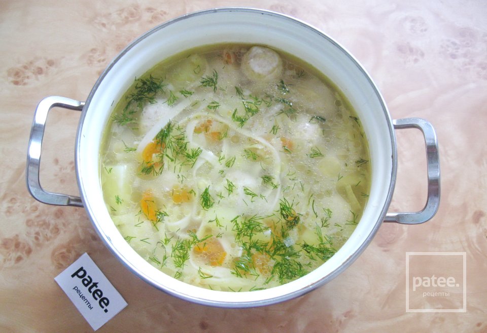 Суп с фрикадельками и лапшой - Шаг 10