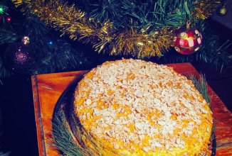 Медовик с апельсиновым заварным кремом