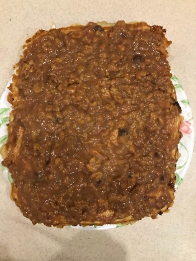 Вафельный тортик с белковым кремом и со сгущенкой ! - Шаг 3