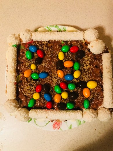 Вафельный тортик с белковым кремом и со сгущенкой ! - Шаг 4