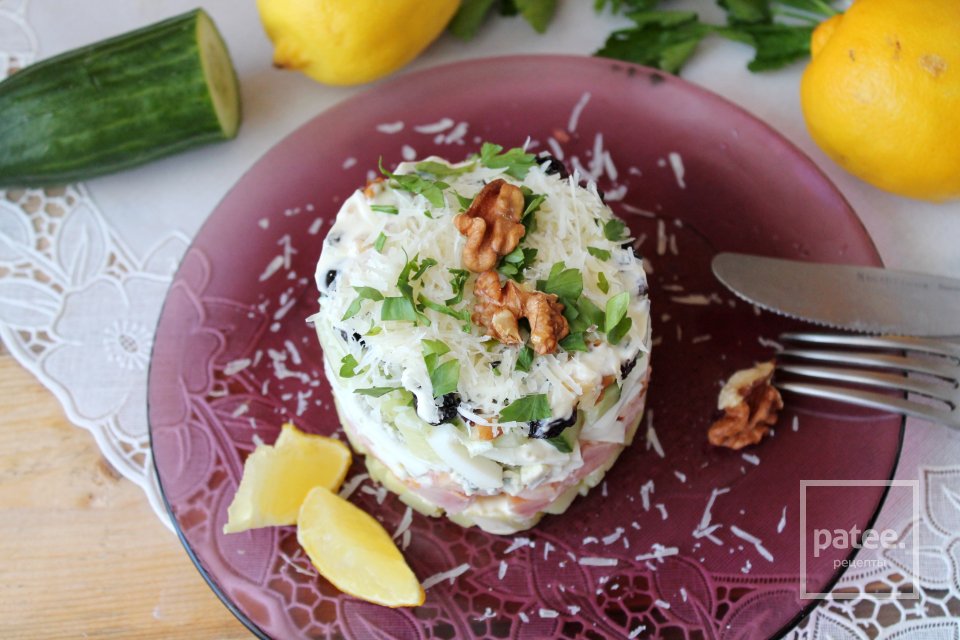 Салат с копченой курицей и изюмом - Шаг 18