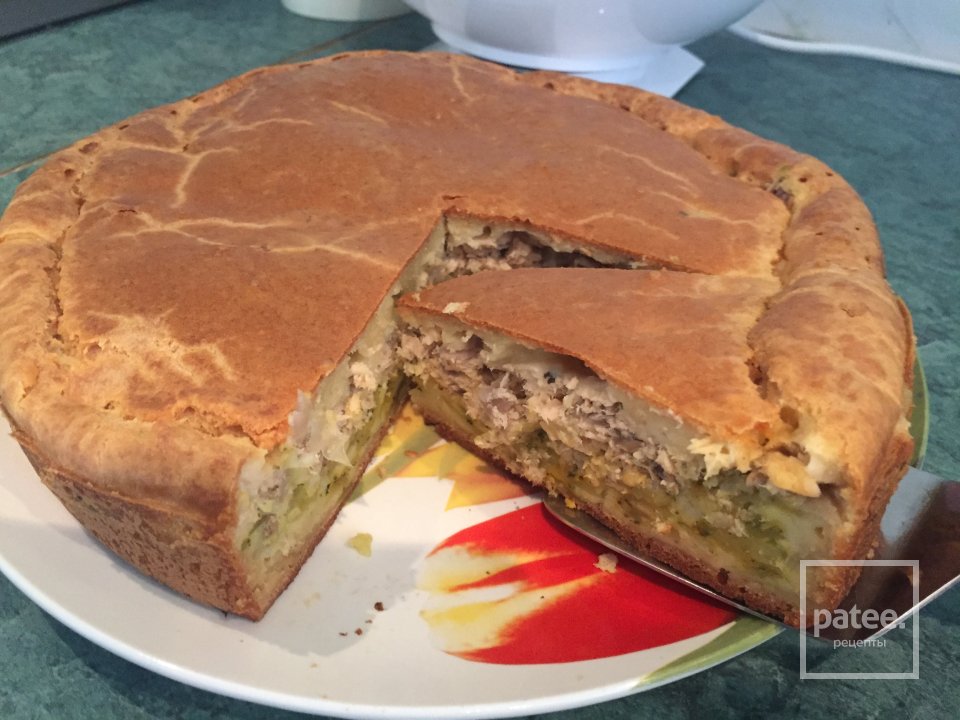 Мамин заливной рыбный пирог - Шаг 6