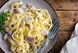 Тальятелле с индейкой и грибами