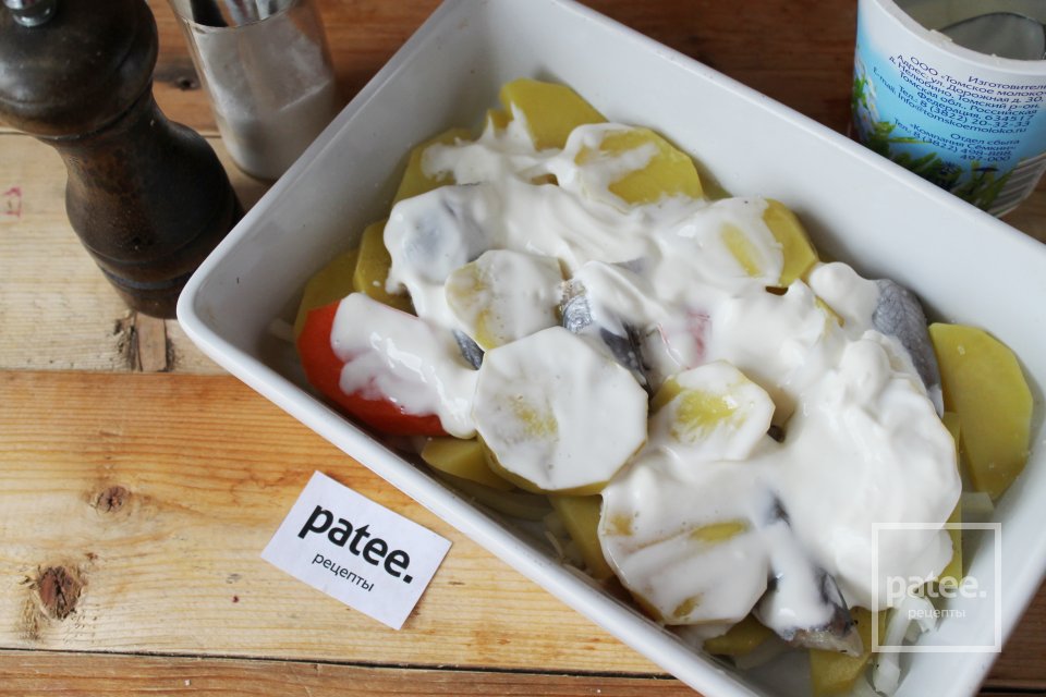 Судак с картофелем в духовке, запеченный со сметаной - Шаг 16