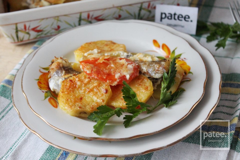 Судак с картофелем в духовке, запеченный со сметаной - Шаг 20