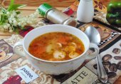 Рассольник с сосисками