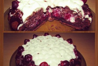 Шифоновый бисквит с вишней