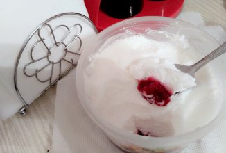 Творожный мусс с вишней