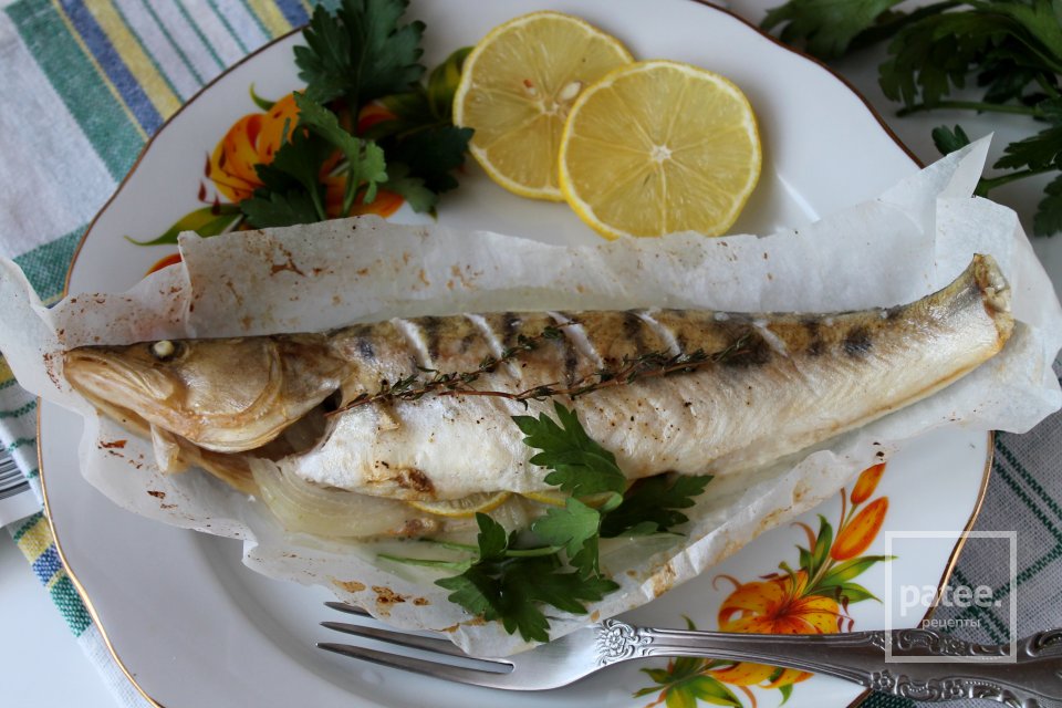 Судак с лимоном и тимьяном, запеченный в пергаменте - Шаг 13