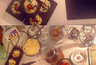 Булочки с сыром и томатами черри