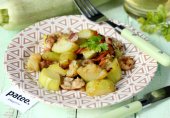 Курица с кабачками на сковороде