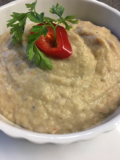 Нежный мусс из баклажана и тхины с хрустящими хлебцами - Шаг 7