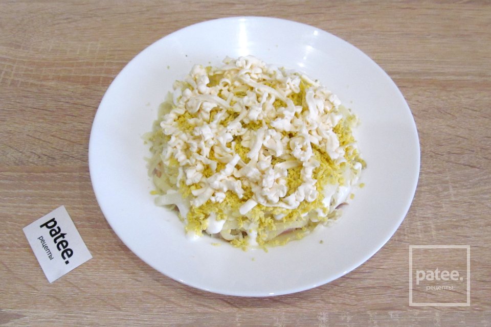 Салат Невеста с копчёной курицей - Шаг 12