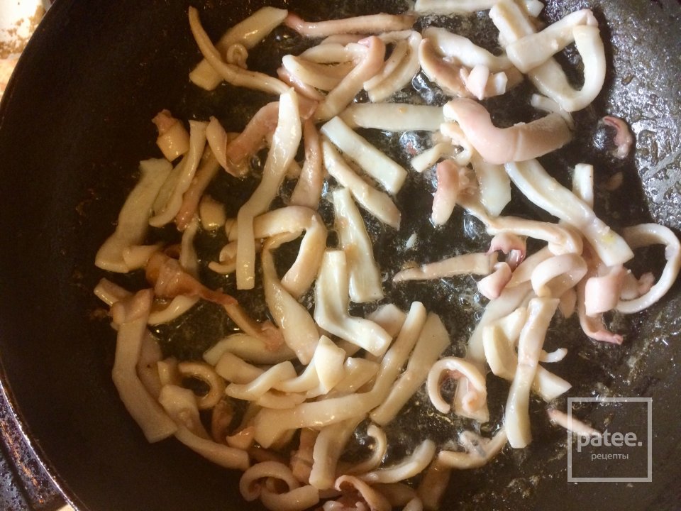 Тёплый салат с кальмарами и фенхелем. - Шаг 8