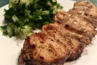 Филе акулы на сковороде-гриль