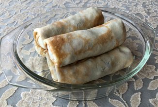 Блинчики фаршированные курицей с грибами