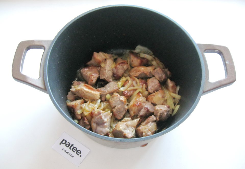 Жаркое из свинины с тыквой и грибами - Шаг 4