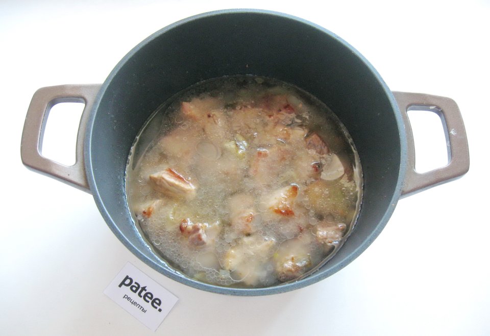 Жаркое из свинины с тыквой и грибами - Шаг 5