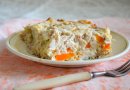Запеканка из отварной курятины