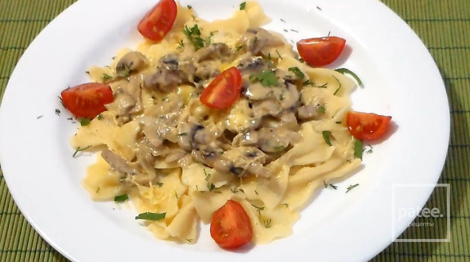 Паста. Фарфалле с грибами - Шаг 6