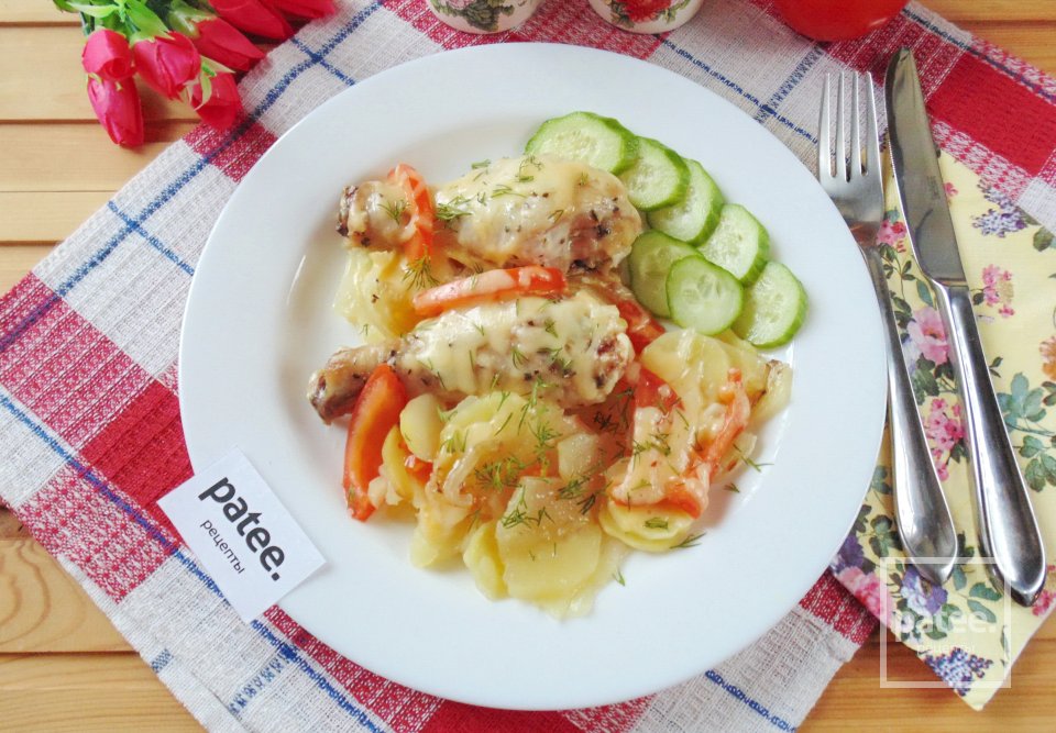 Куриные голени с картофелем в духовке - Шаг 11