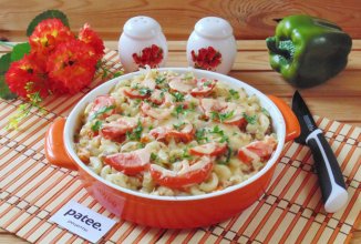 Запеканка из макарон с говядиной и сыром