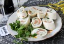 Закусочные рулетики с лососем и творожным сыром