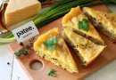 Заливной пирог с зеленым луком