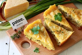 Заливной пирог с зеленым луком