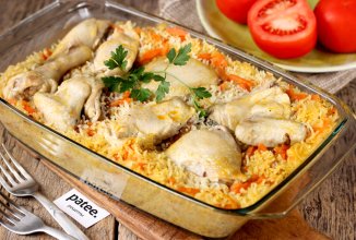 Курица с рисом в духовке