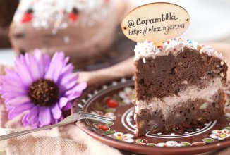 ДИЕТИЧЕСКИЙ БАНАНОВО-ШОКОЛАДНЫЙ ТОРТ С КРЕМОМ