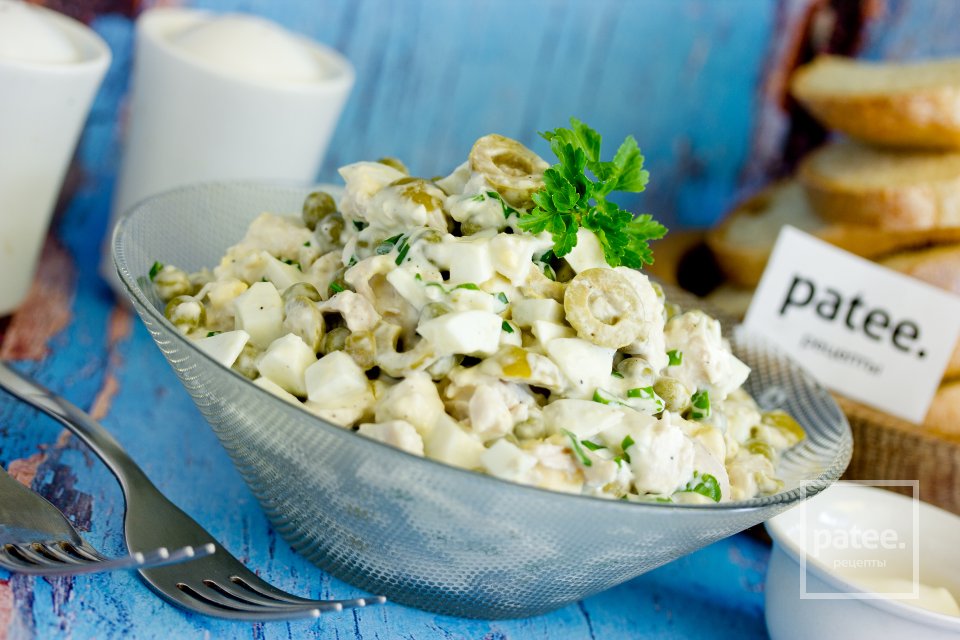 Салат с курицей и оливками - Шаг 11