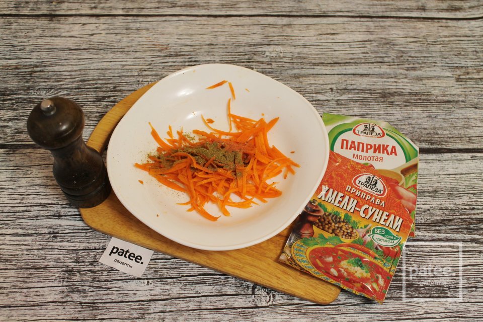 Салат из корейской моркови с куриными желудками - Шаг 5