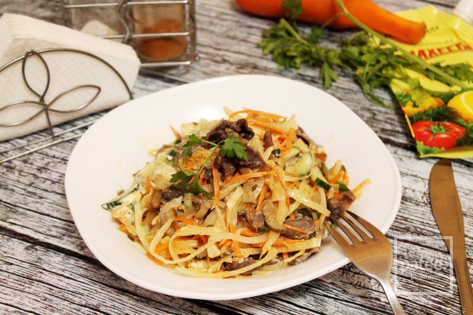 Салат из корейской моркови с куриными желудками - Шаг 21