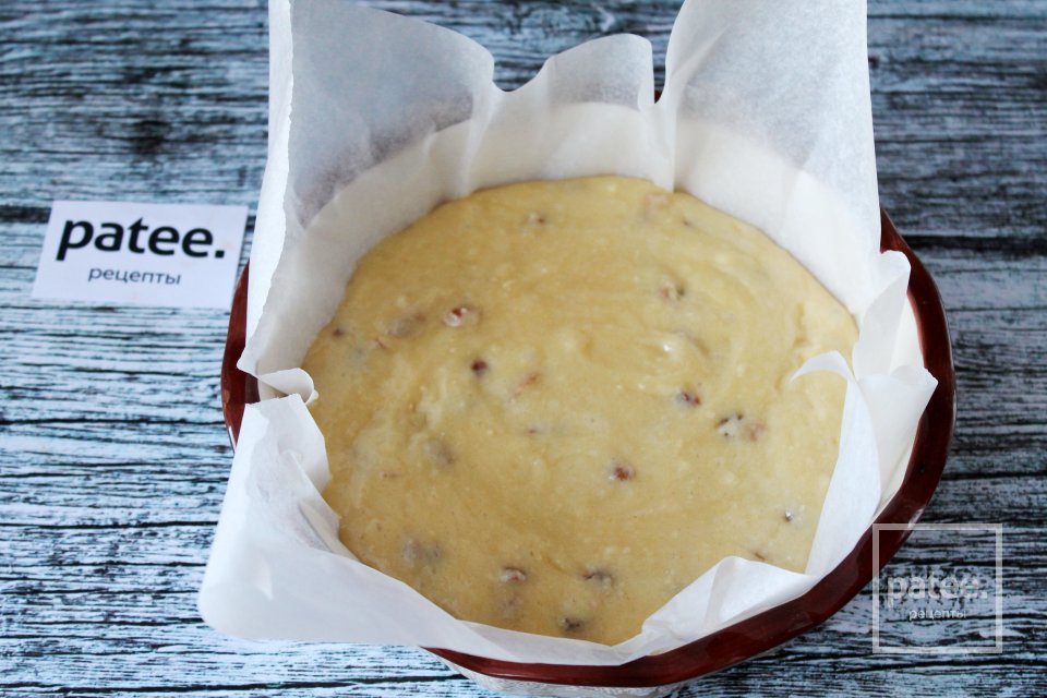 Пирог на майонезе с курагой и орехами - Шаг 12