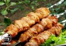 Шашлык из индейки с салом