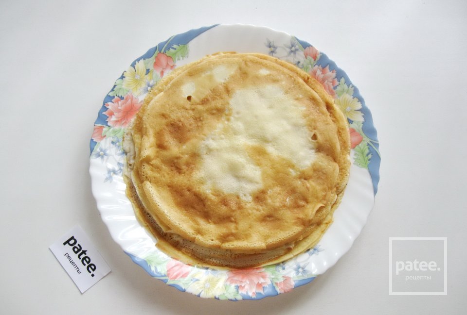 Блинчики со свининой, рисом и зеленым луком - Шаг 6