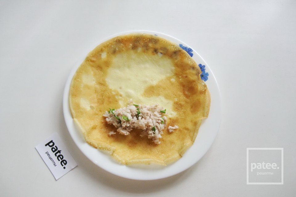 Блинчики со свининой, рисом и зеленым луком - Шаг 10