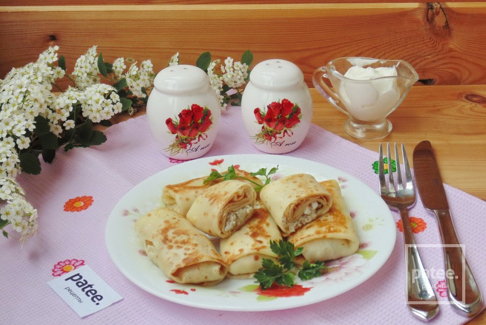 Блинчики со свининой, рисом и зеленым луком - Шаг 13