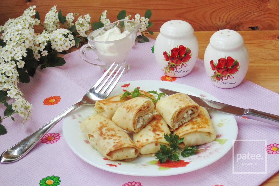 Блинчики со свининой, рисом и зеленым луком - Шаг 14