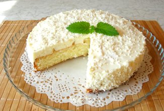 ТОРТ «ПИНА КОЛАДА» на основе Бисквита и Нежного Суфле