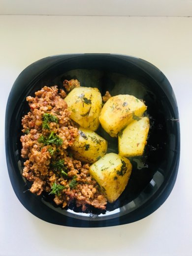 Свиной фарш в сметанном соусе с картошкой )😜 - Шаг 6