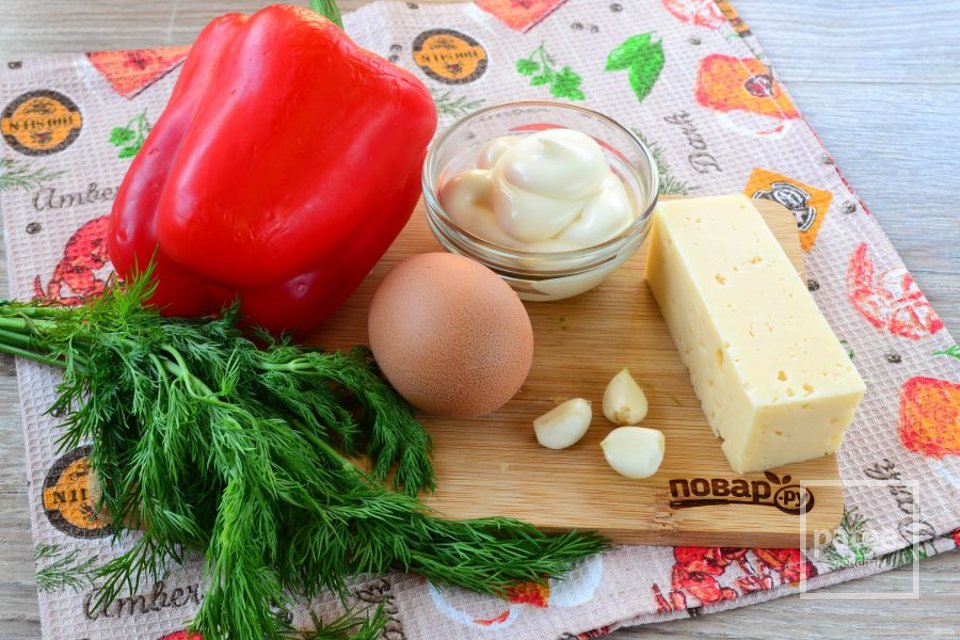 Красивая закуска из перцев и сыра - Шаг 1