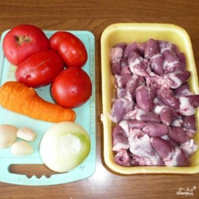 Куриные сердечки - Шаг 1