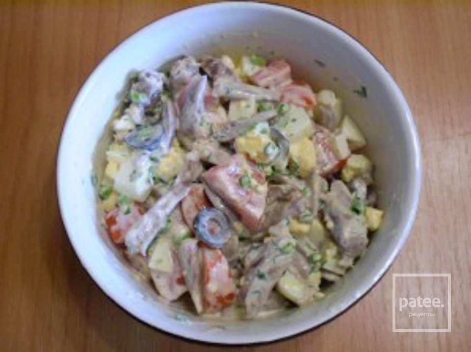 Куриные сердечки с помидорами - Шаг 8