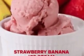 Клубнично-банановое мороженное