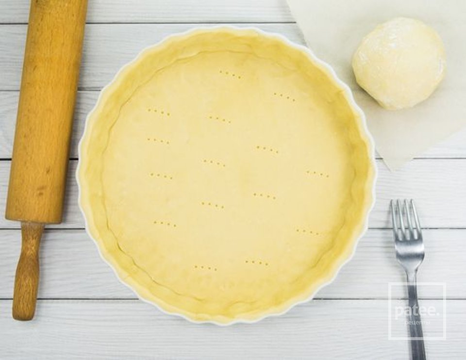 Открытый пирог с грибами - Шаг 6